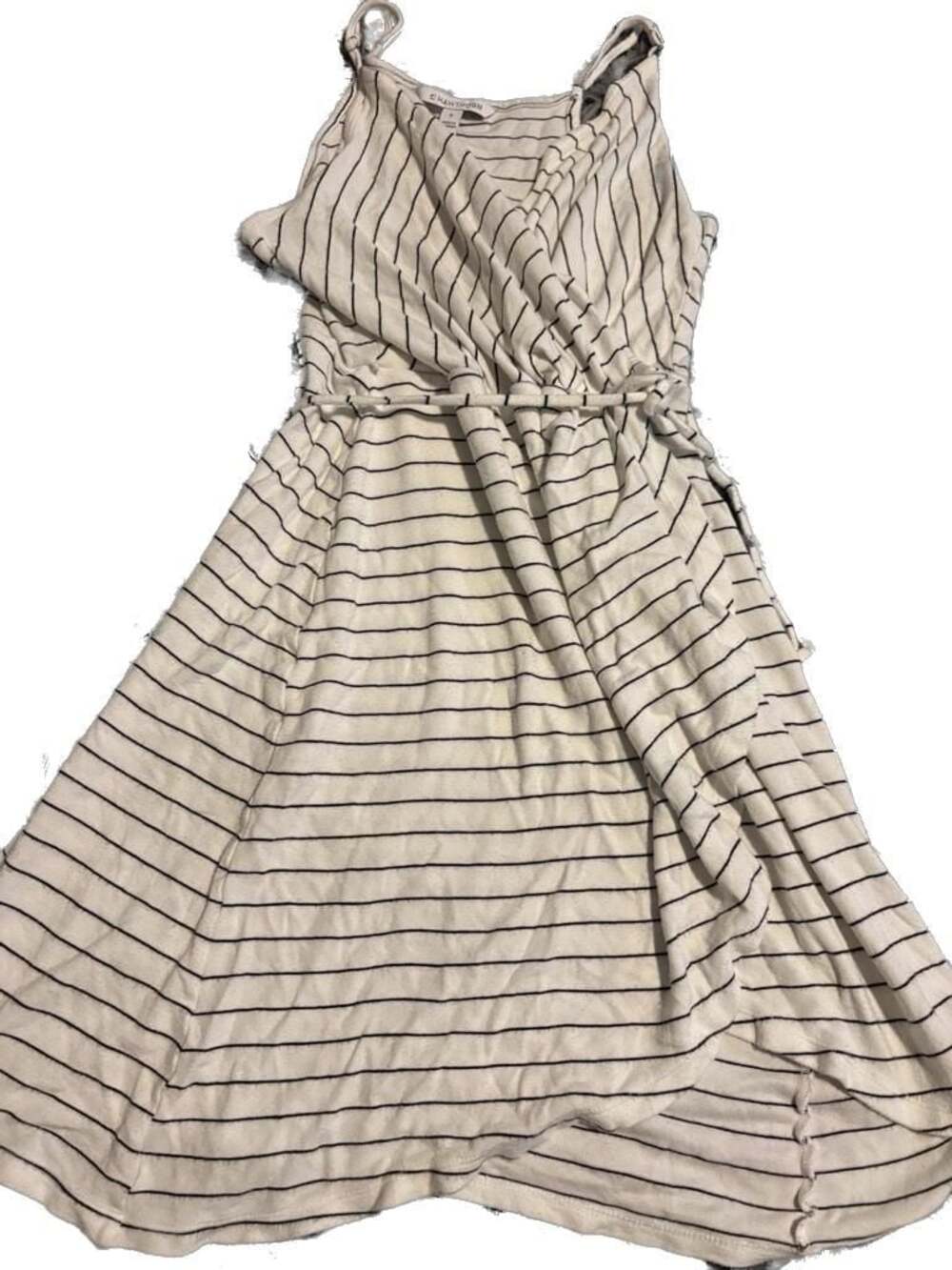 41 Hawthorn Women's Striped Faux Wrap Sleeveless Knit Dress - originally purchas